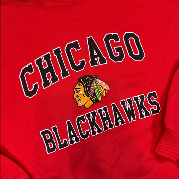 Chicago Blackhawks Womens’ Red Chicka-d Sweatshirt - Picture 2 of 8